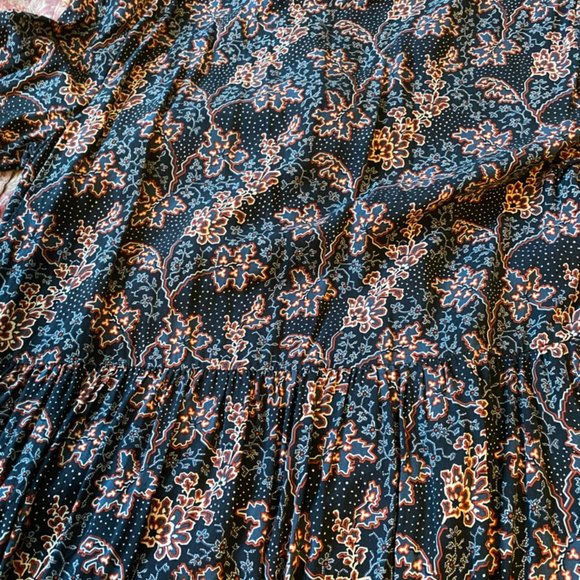 Loft Split Neck Peasant Dress - Picture 7 of 9